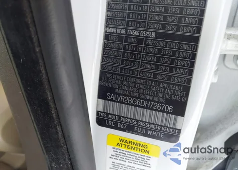 2013 Land Rover Range Rover Evoque Pure из США, поврежденный, VIN SALVR2BG6DH726706